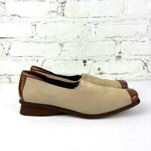 Mezlan Stretch Knit & Leather Slip On Flats